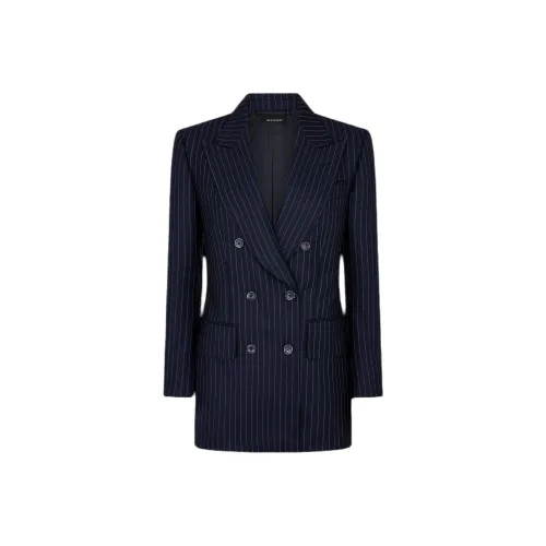 TOM FORD FW24 Бизнес-костюм Пальто Женское Синее