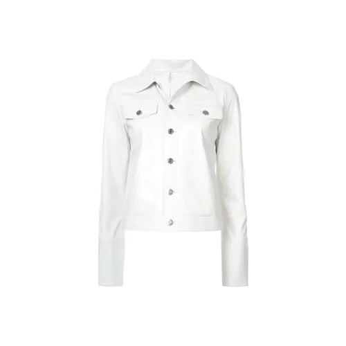 Helmut Lang Белые Женские Кожаные Куртки