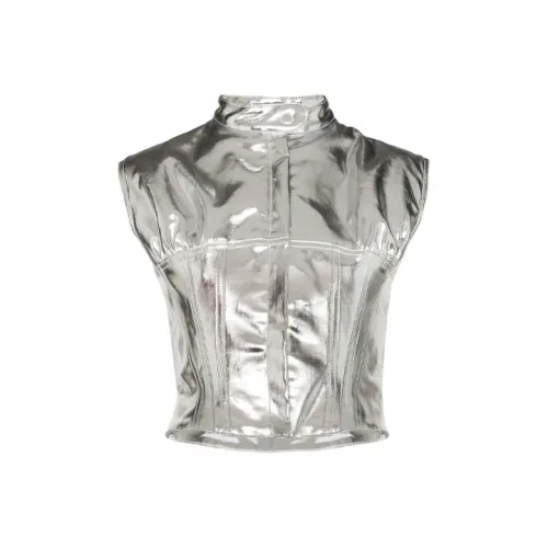 Marine Serre Серебряный Женские Жилеты