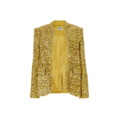 Zadig Voltaire Бизнес-костюм пальто женское золотое