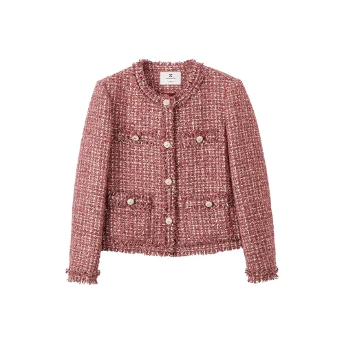 XIANGYING Cropped Coat Women's Red XIANGYING Укороченное пальто женское красное