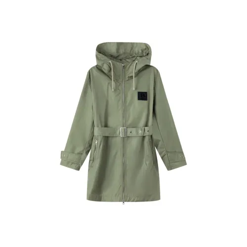 Burberry Тренчкот Женский Зеленый