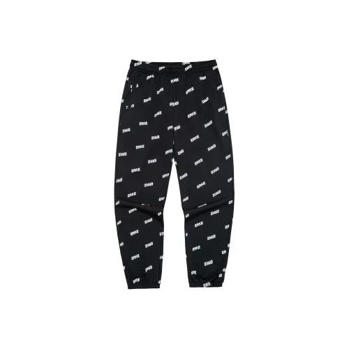 Erke Тренировочные брюки Женские Глубокий черный Истинно белый