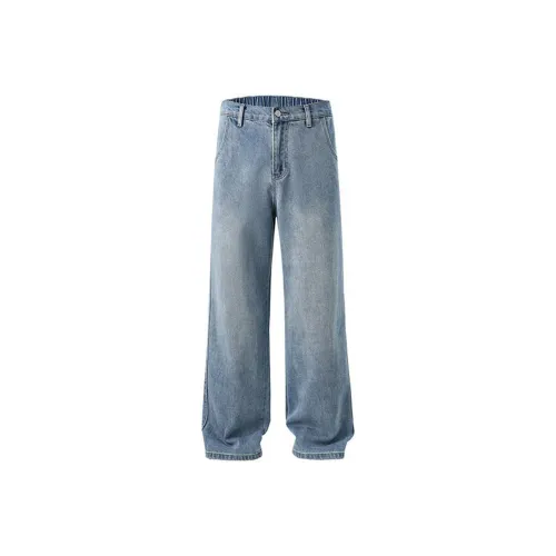 98SQUID Светло-синие Унисекс Джинсы