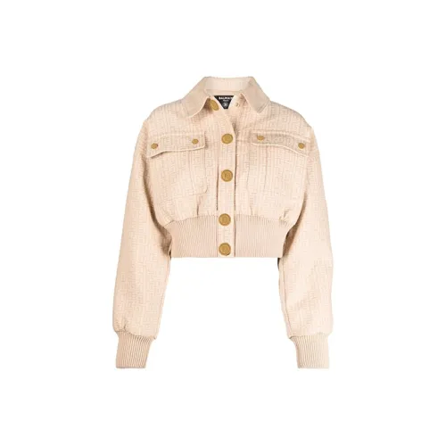 BALMAIN Розовое женское короткое пальто