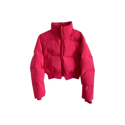 IQC Хлопковый пуховик женский розовый красный