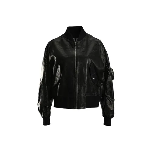 PRADA Кожа Куртка Женская Черная