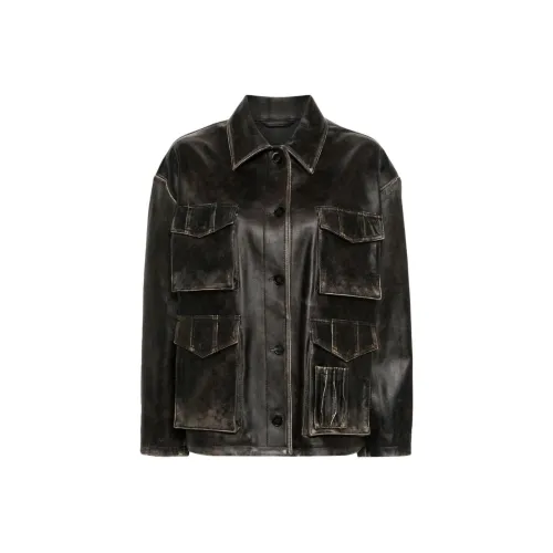 Golden Goose Коричневые Женские Кожаные Куртки