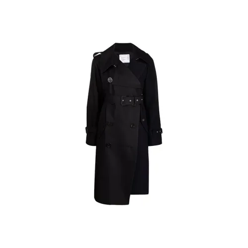 sacai Черный Женский Тренч