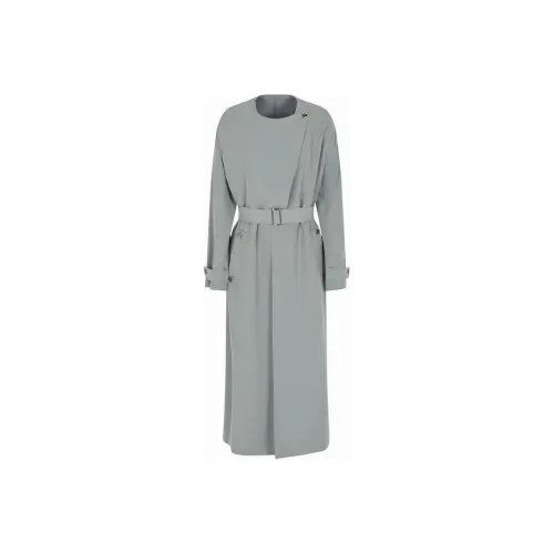 EMPORIO ARMANI SS24 Тренчкот Женский Серый
