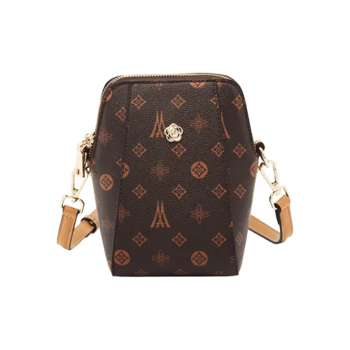 Old Man's Head Сумка через плечо из синтетической кожи Женская Кофейного цвета