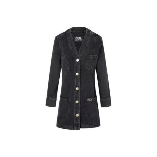KARL LAGERFELD Denim Jacket Women's Black