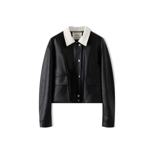 NORA.LOU Черная Женская Кожаная Куртка