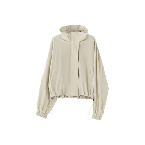 SOON FLOWER Укороченная куртка женская абрикосового цвета