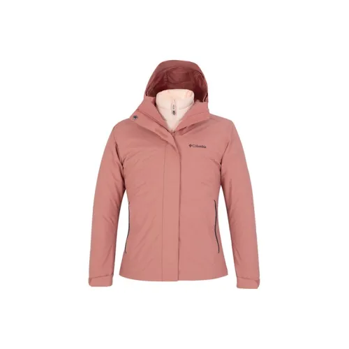 Columbia Поход Водонепроницаемый Ветрозащитный And Дышащий Ветровка Женские Персик