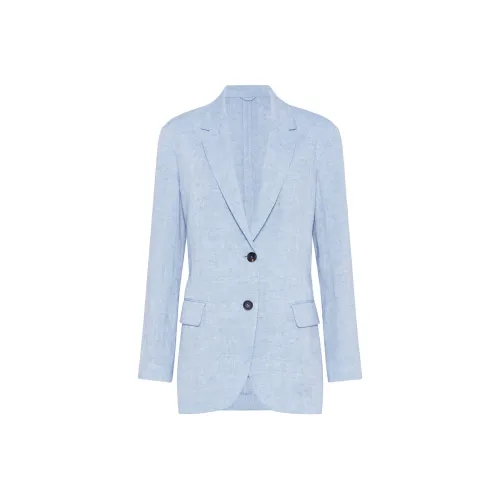 BRUNELLO CUCINELLI FW24 Бизнес-костюм Пальто Женское Синее