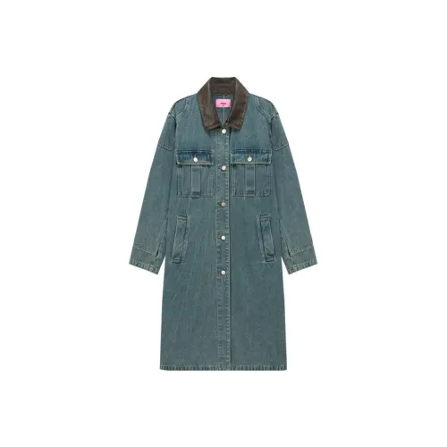 CHUU Джинсовый синий Женское короткое пальто