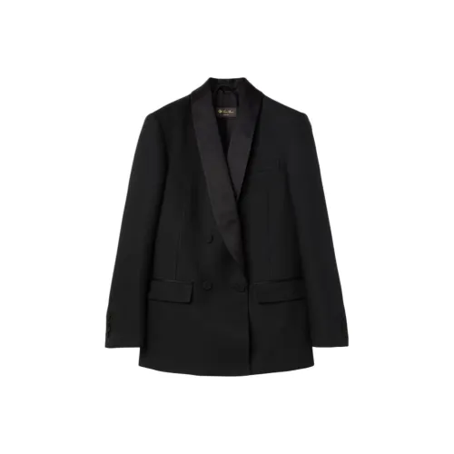 Loro Piana FW24 Бизнес-костюм Пальто Женское Черное