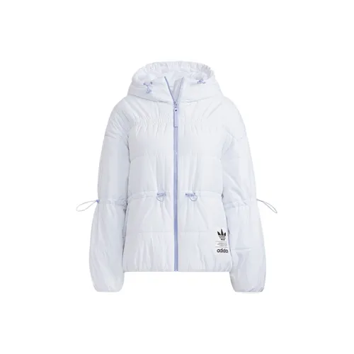 Adidas Originals Хлопковый пуховик Зимний Женский Белый
