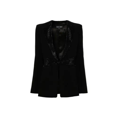 GIORGIO ARMANI SS24 Бизнес Костюм Пальто Женское Черное