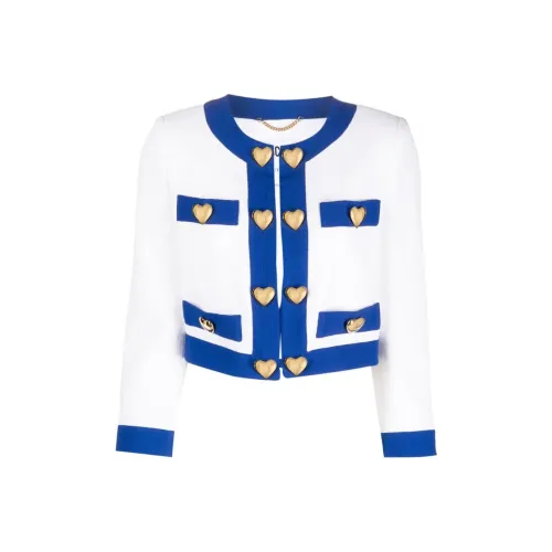 MOSCHINO Белое Женское Короткое Пальто