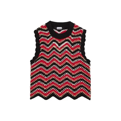 GANNI SS24 Жилет Женские Гоночный Красный