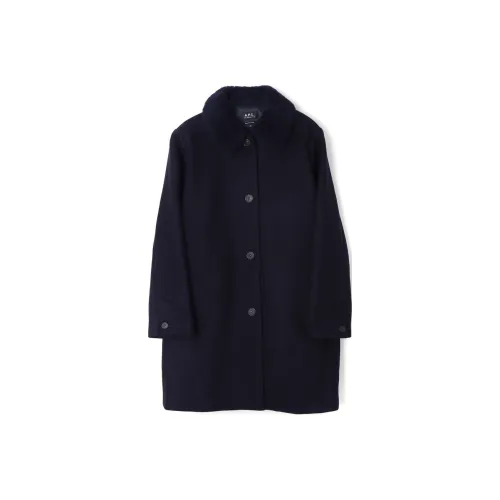 A.P.C Темно-синее женское пальто