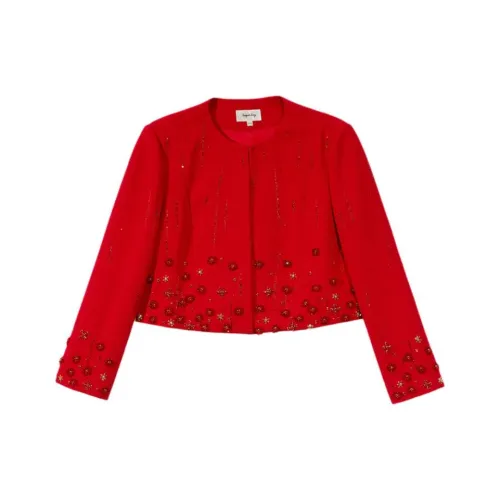 Song Of Song Cropped Coat Women's Red Song Of Song Укороченное пальто женское красное