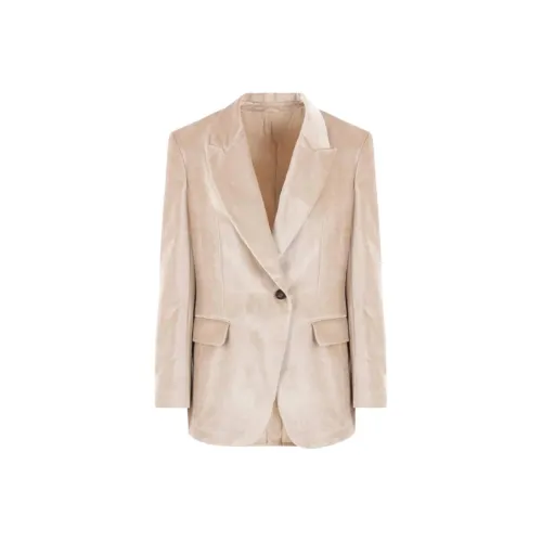 BRUNELLO CUCINELLI Бизнес-костюм Пальто Женское Бежевый