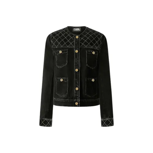 KARL LAGERFELD Denim Jacket Women's Black