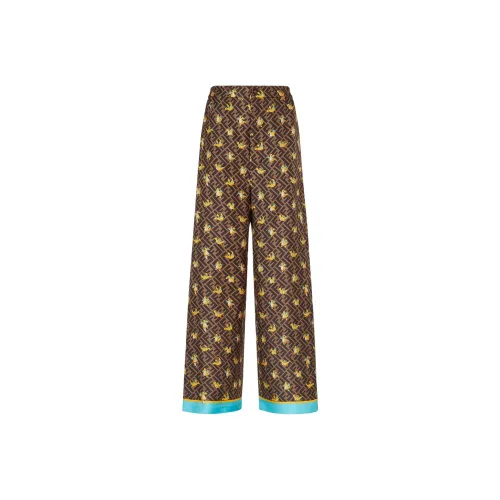 FENDI SS24 Повседневные брюки Женские Коричневый