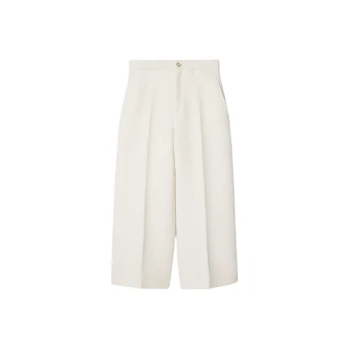 GUCCI Твид Damier Брюки Повседневные брюки Женские Айвори