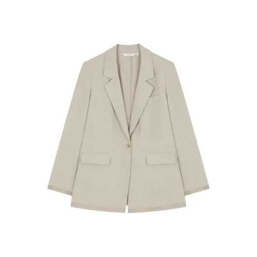 IHIMI Бизнес-костюм женский лен зеленый