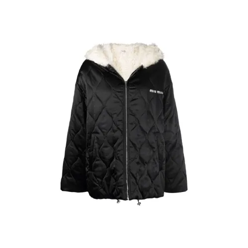 MIU MIU FW21 Хлопковый пуховик Женский Черный