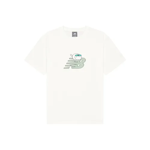 New Balance совместная футболка T Унисекс Морская соль Белый