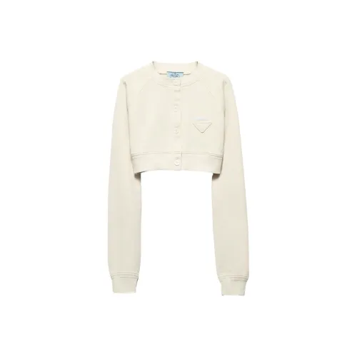 PRADA SS24 Cropped Coat Women's Vanilla White PRADA SS24 Укороченное пальто женское ванильный белый