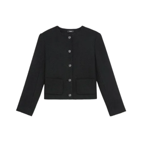 THEORY Бархат FEEL Пальто Женское Черное