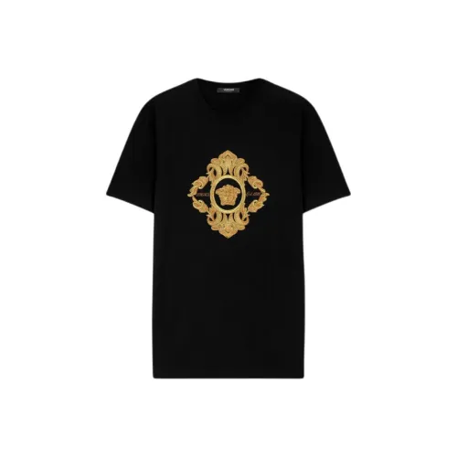 VERSACE Барокко T Рубашка Мужская Черная