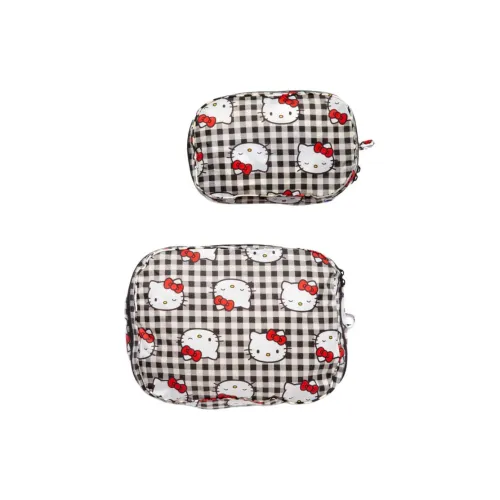 Sanrio Baggu Hello Kitty Переработанный Устойчивый к разрыву Нейлон Комбо Набор Женские Черный Белый