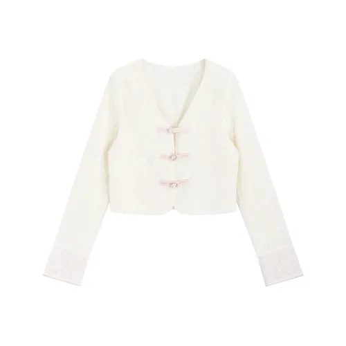 SNZX Экрю Женское короткое пальто