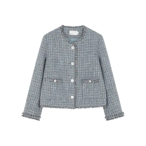 IHIMI Cropped Jacket Women's Blue IHIMI Укороченная куртка женская синяя