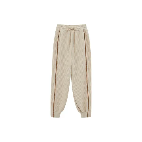 LULUALWAYS Штаны с манжетами Женские Экрю