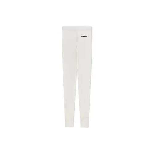 JIL SANDER Экрю Женские Леггинсы