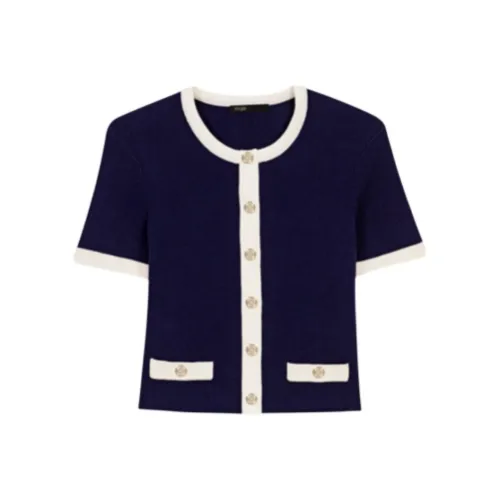 Maje Трикотаж Женский Синий Белый