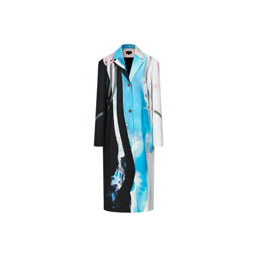 CROYEZ Пальто Женское Водяной Многоцветный