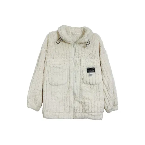 Icicofficial Бархат Feel Пальто Женское Белое