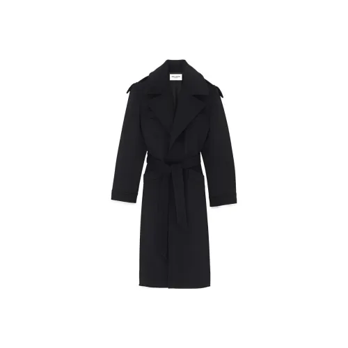 SAINT LAURENT Пальто Женское Черное
