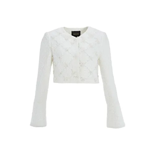 Marie Elie Белое Женское Короткое Пальто