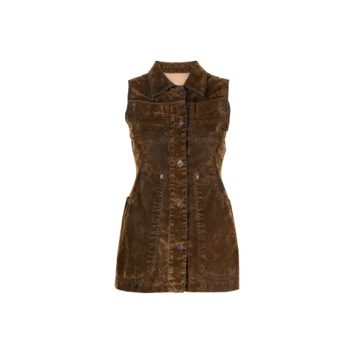 DIESEL Коричневые Женские Жилеты