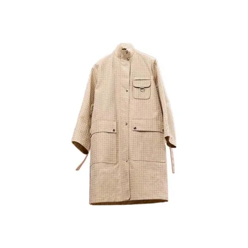 HERMES Экрю Женский Тренч